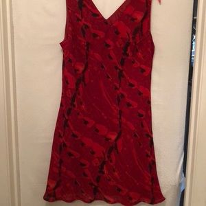 Beautiful red and black sleeveless dress